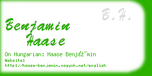 benjamin haase business card